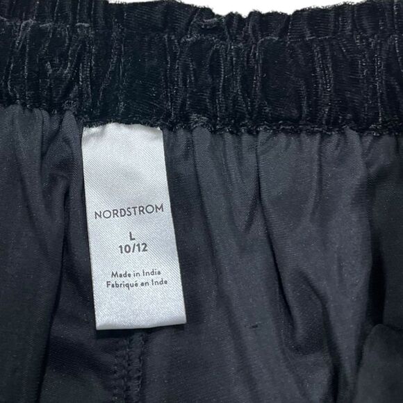 Nordstrom Black Velvet Pullover Pants Girls L - Picture 2 of 2